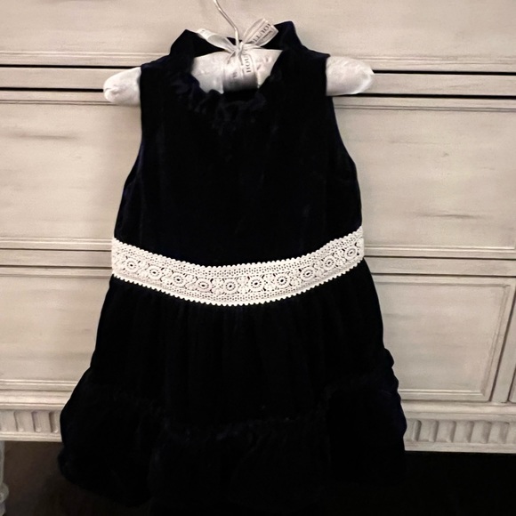 Janie and Jack Beautiful Velvet Toddler Dress - Picture 5 of 5